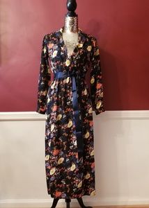Boohoo Floral Maxi Shirt Dress